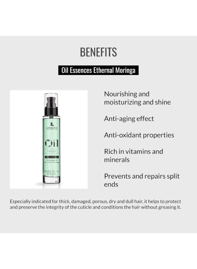 LENDAN - Hair Oil with Moringa Oil - Oil Essences Ethernal Moringa - 100 ml - Hair Serum - Hair Rejuvenator - Hydrates, Nourishes, and Strengthens Hair - Image 5