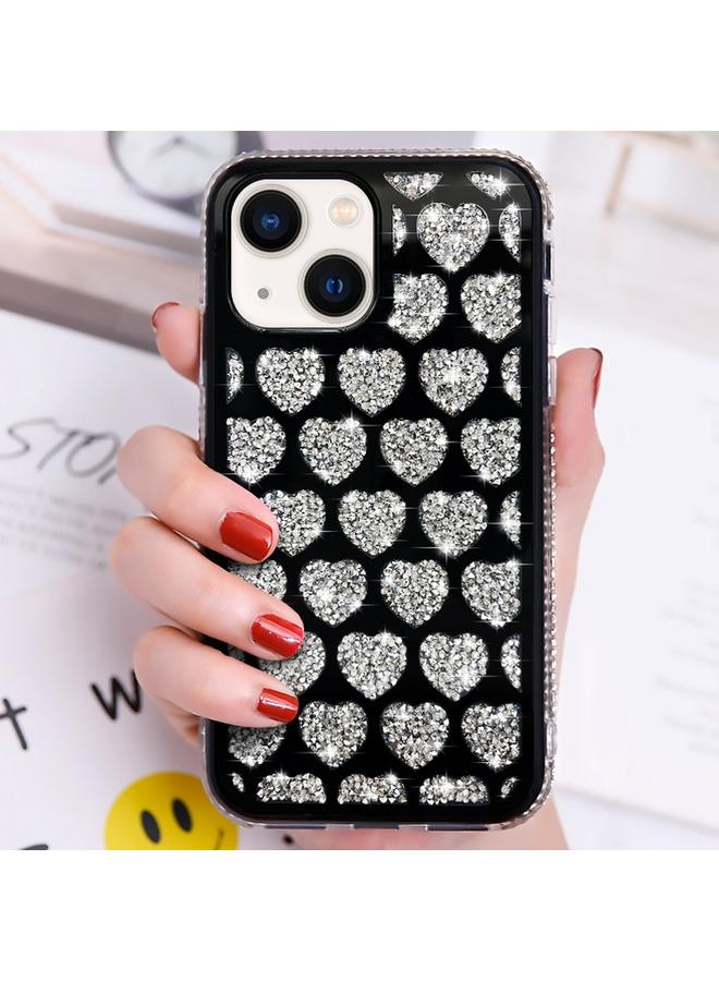 Zaboon Case For iPhone 13 Love Hearts Diamond Mirror TPU Phone Case - Image 1