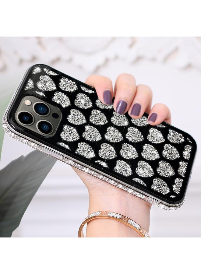 Zaboon Case For iPhone 13 Love Hearts Diamond Mirror TPU Phone Case - Image 2