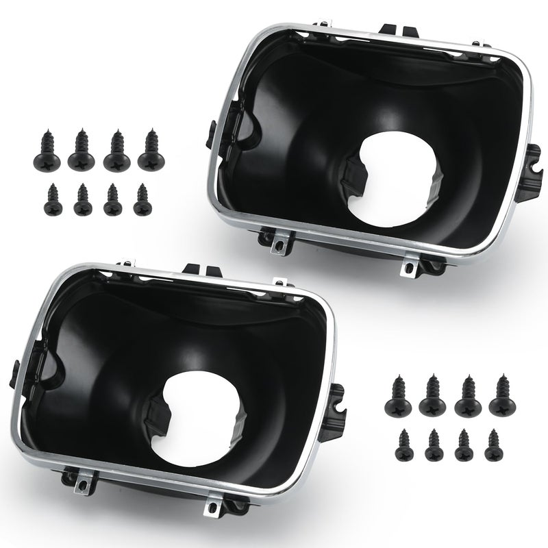 FQRANBO 42437 Headlight Bucket Kit, 5X7 Headlamp Bracket Mounting Kit Compatible with Chevrolet Express GMC Savana 1500 2500 3500 Sâ€Žafari Yukon Topkick Chevy Exprress 4500 K10 K20 K30 (2 Pack) - Image 1
