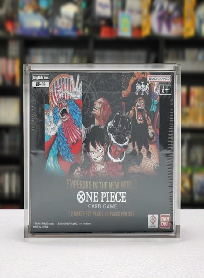 ايفورترو علبة عرض أكريليك واقية من EVORETRO لعلبة معززات لعبة One Piece الإنجليزية (OP05 OP06) - سمك 5 مم، إغلاق مغناطيسي، حماية من الأشعة فوق البنفسجية، تصميم قابل للتكديس لعلبة أكريليك لعلبة معززات لعبة One Piece (عبوة واحدة) - Image 5