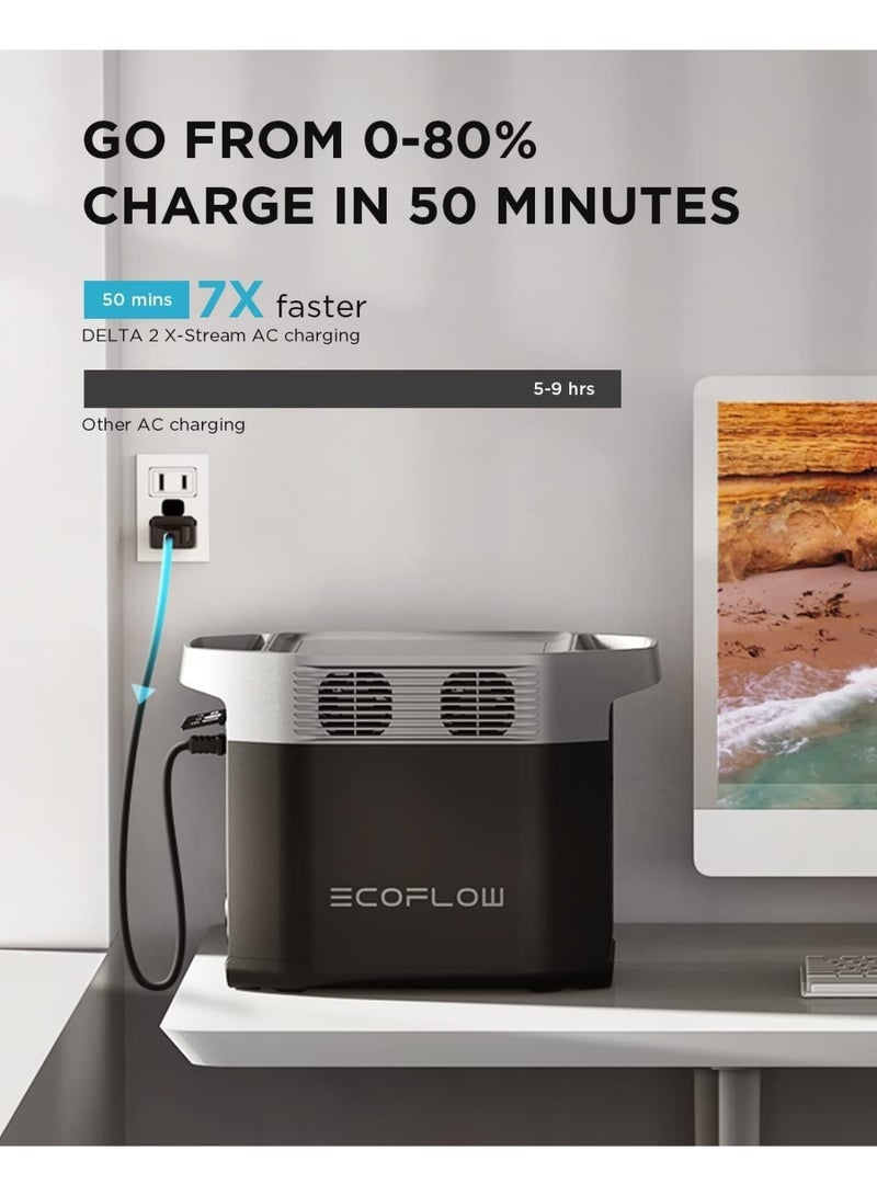 ECOFLOW EF ECOFLOW Portable Power Station DELTA2 with Smart Extra Battery, Expand Capacity from 1024Wh to 2048Wh, Solar Generator for Home Backup, Emergency, Outdoor Camping - Image 4