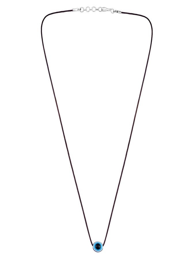 Mahi Evil Eye Pendant Necklace with Black Rope for Men and Women (PS1101857R) - Image 4