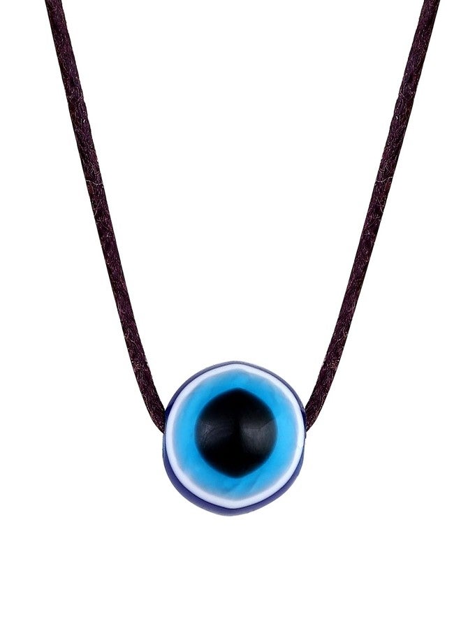 Mahi Evil Eye Pendant Necklace with Black Rope for Men and Women (PS1101857R) - Image 1