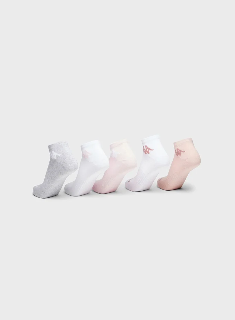 Kappa Kids 5 Pack Berlin Ankle Socks