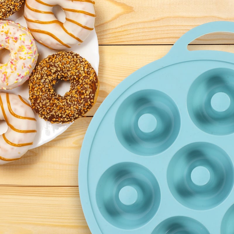 Reusable Silicone Baking Mold Silicone Donuts Baking Pan 7-cavity Non-stick Donuts Mold - Image 4