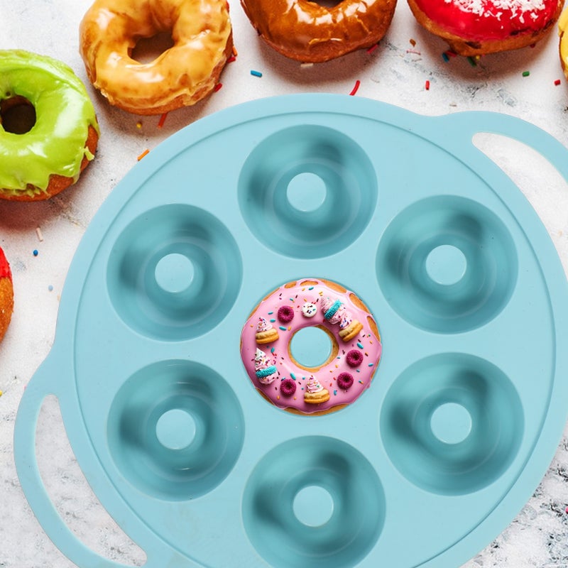 Reusable Silicone Baking Mold Silicone Donuts Baking Pan 7-cavity Non-stick Donuts Mold - Image 5