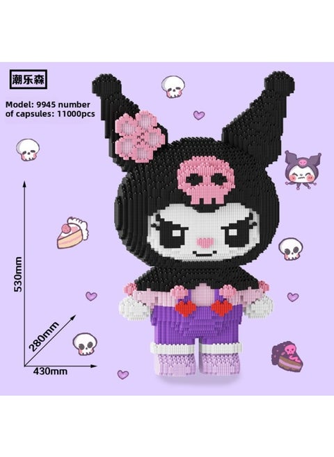 Compatible With Lego Toys High Difficulty Puzzle Decoration Adult Hello Kitty Melody Building Blocks Puzzle Girl Series-Color:50cm Coolomi