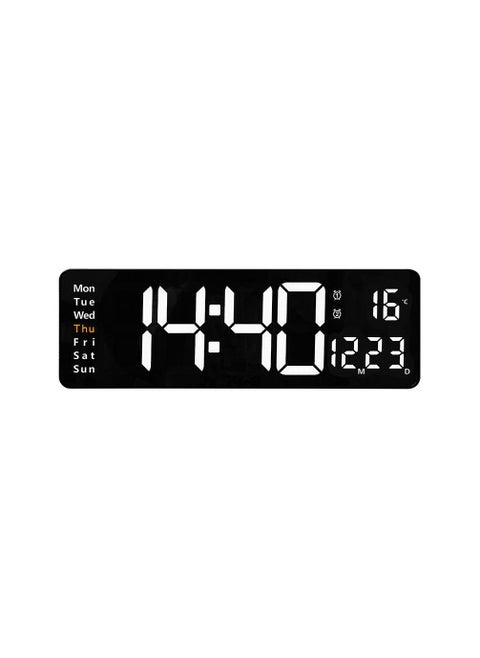 Digital Wall Clock Large Display, 16.2 Inch Large Wall Clock, LED Digital Clock with Remote Control for Living and Bed Room, Automatic Brightness Dimmer Big Clock with Date Week Temperature