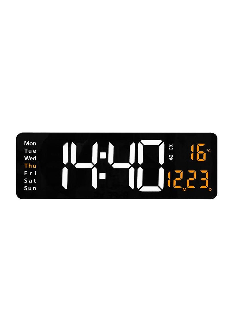 Generic - Digital Wall Clock Large Display, 16.2 Inch Large Wall Clock, LED Digital Clock with Remote Control for Living and Bed Room, Automatic Brightness Dimmer Big Clock with Date Week Temperature - Image 1