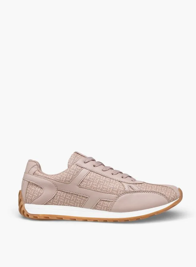 Flora Bella By Shoexpress TAUPE Flora Bella Women Printed Lace-Up Sneakers for Women | Best Price UAE