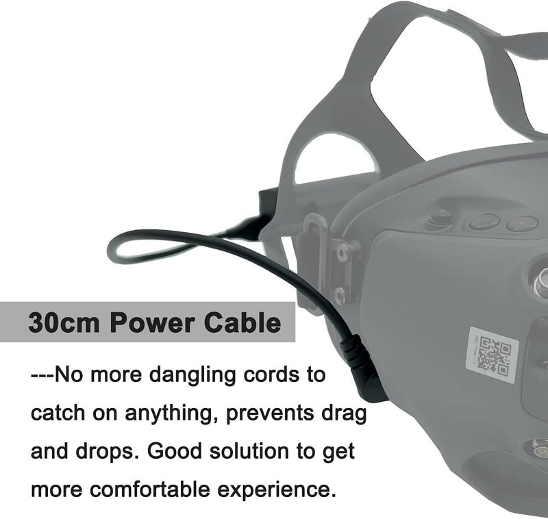 JCHPINE FPV Goggles V2 Battery Bracket Holder and Power Cable Compatible with DJI FPV Combo Goggles V2 Battery Recharging Wire Accessories - Image 2