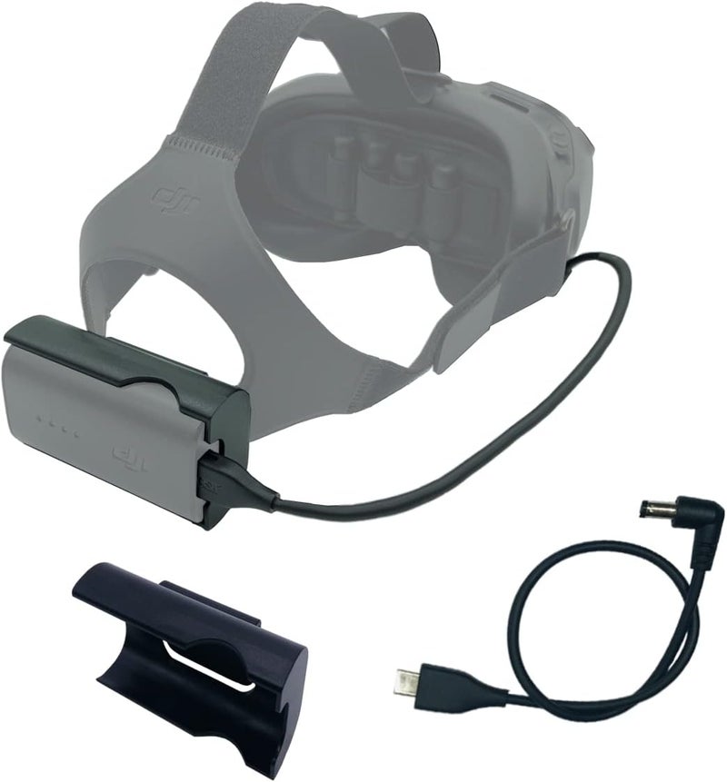 JCHPINE FPV Goggles V2 Battery Bracket Holder and Power Cable Compatible with DJI FPV Combo Goggles V2 Battery Recharging Wire Accessories - Image 1