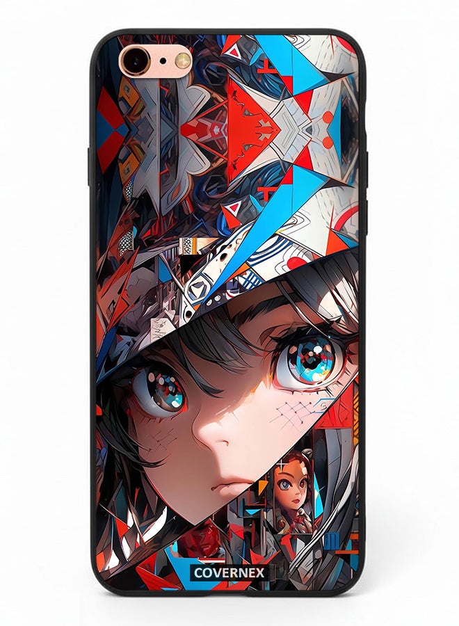 Covernex Apple iPhone 6s Plus Protective Case Cover Printed Featuring Abstract Collage Anime Eyes Graphic - Image 2
