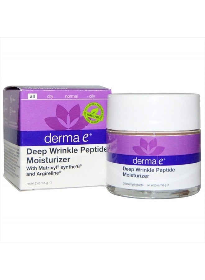 derma-e Derma E Deep Wrinkle Moisturizer with Peptides Creme 2 Ounces, Pack of 2