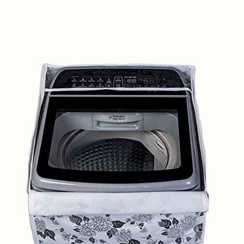 Classic® Top Load Washing Machine Cover Suitable For Whirlpool 360° Back Panel 8 Kg, 8.5 Kg, 9 Kg, 9.5 Kg, 10 Kg (63cmsX66cmsX106cms, Half White & Grey) - Image 5