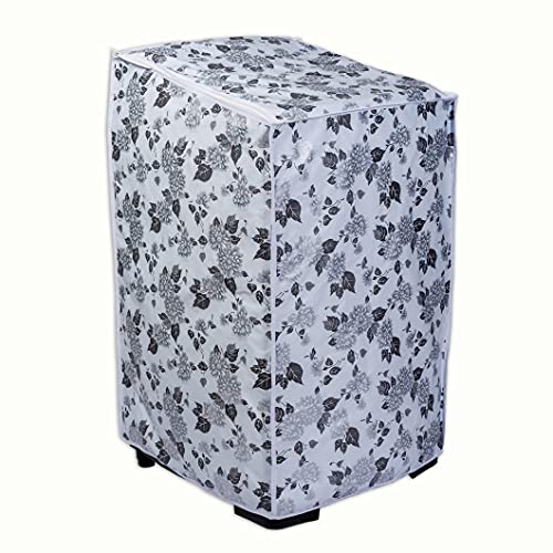 Classic® Top Load Washing Machine Cover Suitable For Whirlpool 360° Back Panel 8 Kg, 8.5 Kg, 9 Kg, 9.5 Kg, 10 Kg (63cmsX66cmsX106cms, Half White & Grey) - Image 4