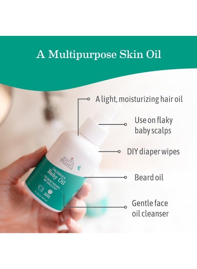 Earth Mama Calendula Baby Oil for Infant Massage - Image 2