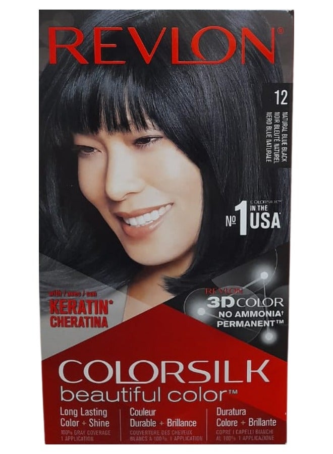 ريفلون صبغة شعر كلر سيلك - أسود مزرق 12 - Image 2