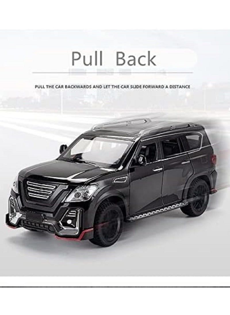 FUSIONPULSE 1:24 Scale Diecast Car Alloy Car Sound Light Toy for Nissan Patrol SUV  - Image 2