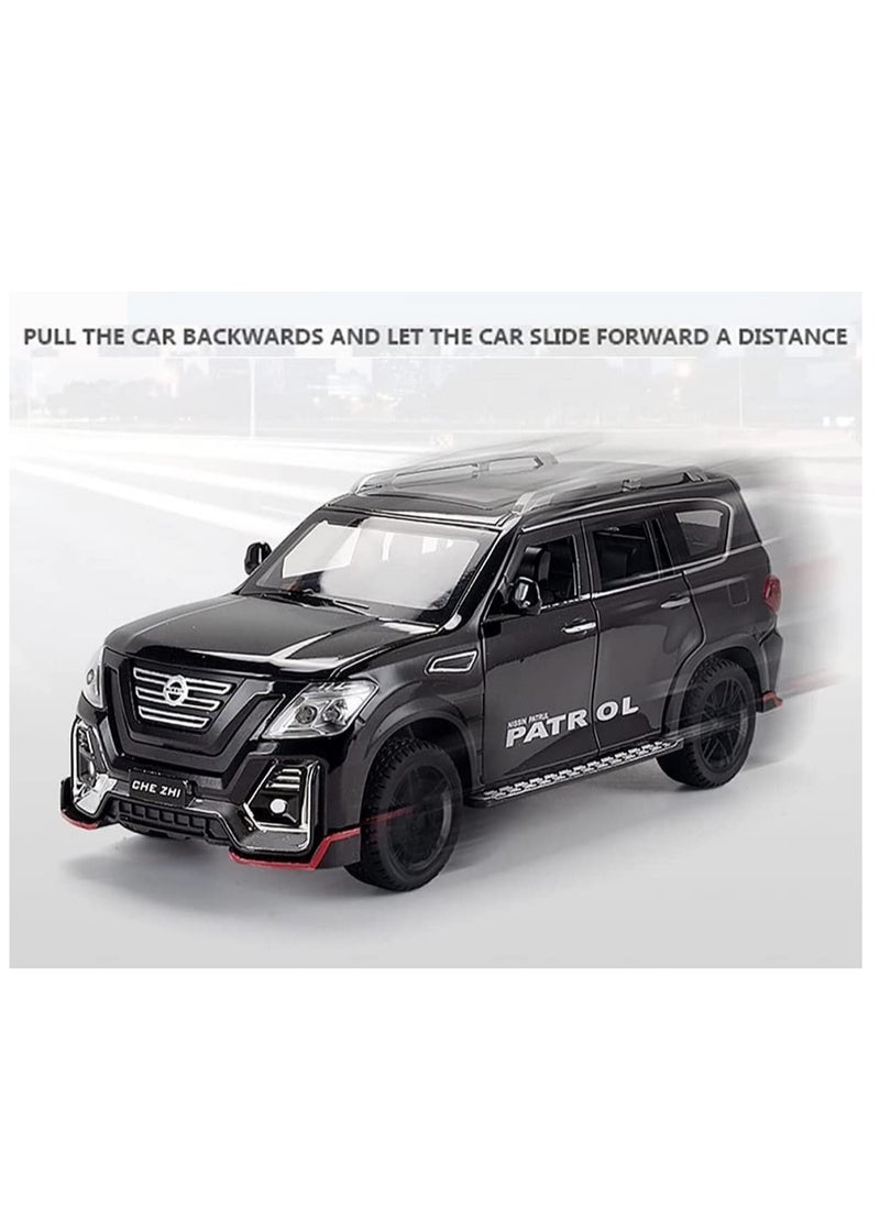 FUSIONPULSE 1:24 Scale Diecast Car Alloy Car Sound Light Toy for Nissan Patrol SUV  - Image 4