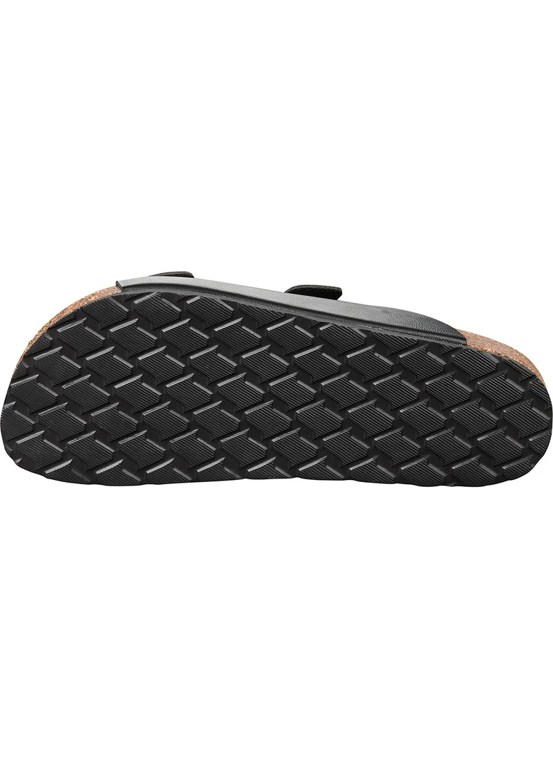 Gezer Paleng Cork Floor Mattress Leather Men's Slippers