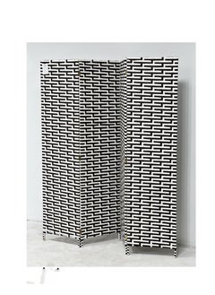 Generic Room divider/partition, white and black striped 