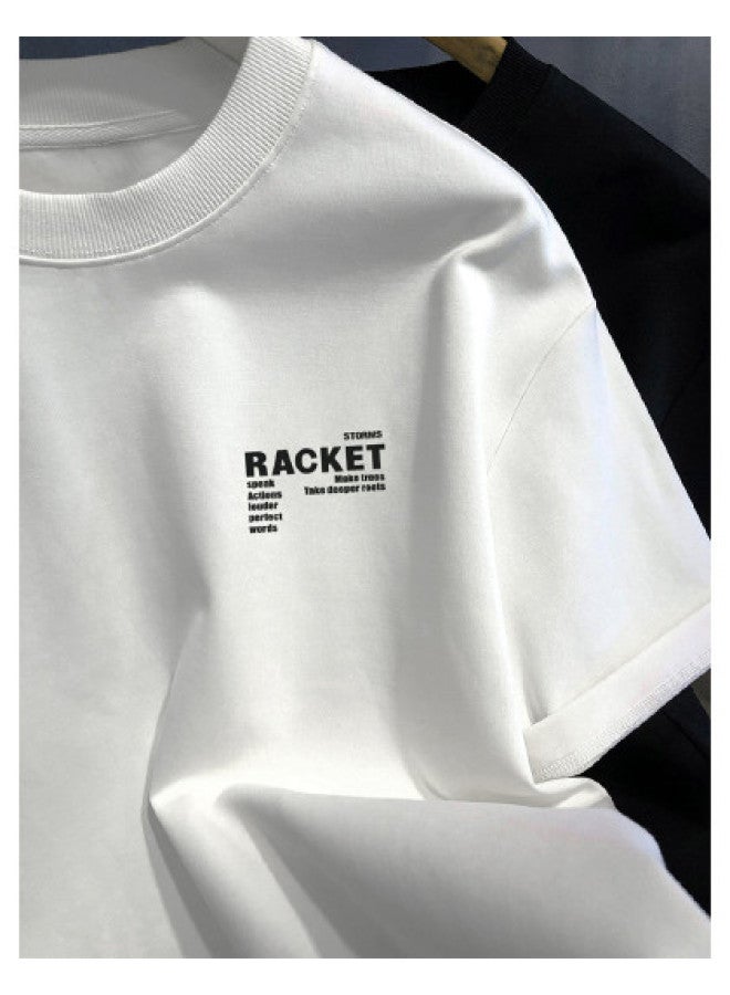 TonLion 2025 Summer Short Sleeve T-shirt Men's Cotton Crew Neck Loose Casual Tee Youth Trendy Top - Image 1