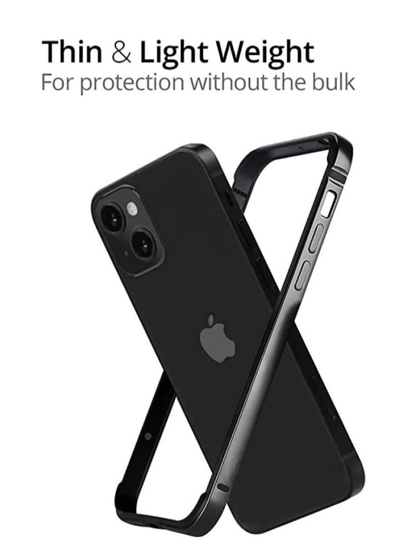 IPhone 12 Mini Case Anodized Aluminum Bumper Supports Mag-Safe Wireless Charging | Edge Armor Protective Minimal Designed for iPhone 13 Mini/12 (5.4-inch)