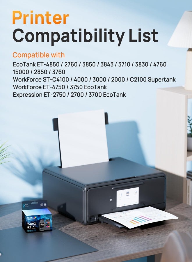 إي-زي إنك عبوات إعادة تعبئة حبر EZ Ink 502 متوافقة مع طابعات إبسون 502 T502 522 T522 ذات سعة عالية للاستخدام مع طابعات ET-3850 ET-2850 ET-4850 ET-2800 ET-2760 ET-3760 (5 عبوات) - Image 2