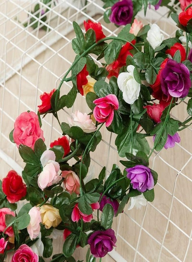 DPWOUM إكليل زهور اصطناعية حمراء، إكليل زهور الفاوانيا المتدلية، نباتات حريرية لحفلات الزفاف، خيوط زهور متدلية لتزيين قوس الزفاف، الطاولة، الجدار، خلفية الحفلات، نباتات وزهور اصطناعية - Image 3