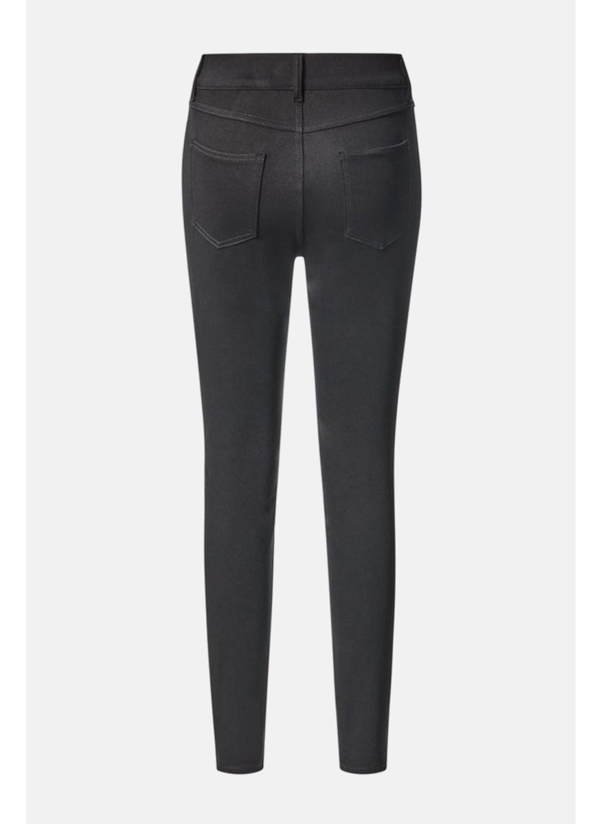 Tchibo Women Skinny Fit Solid Jegging Pants, Black  - Image 3