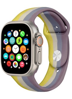 Apple Watch Band 49mm 45mm 44mm 42mm Stripe Silicone Replacement Band for iWatch Ultra2 Ultra Series 9/8/7/SE/6/5/4/3/2/1