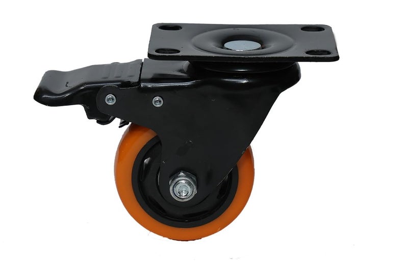 PACIFIC MOVERS Carbon Steel 4 Pack Caster Wheel Of 3Inch With Break 4Pc Black - Image 4