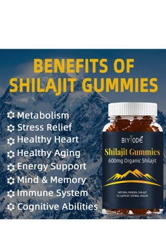 BIYODE Himalayan Shilajit Gummies(Shilajeet) for Men and Women - 600 mg Equivalent - Natural Energy & Stamina Booster - 60 Veg Gummies| Made in USA - Fulvic Mineral Supplement  - Image 4
