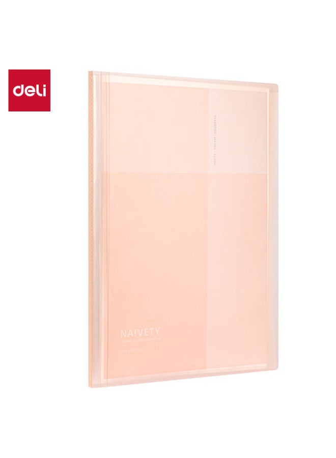 Deli A4/40-page Doent Folder, Student Insert Pocket, Certificate Collection Folder, Prenatal Checkup Report Organizer, Sheet Music Folder, Office Loose-leaf Folder, Light Blue Pq605-40 - Image 2