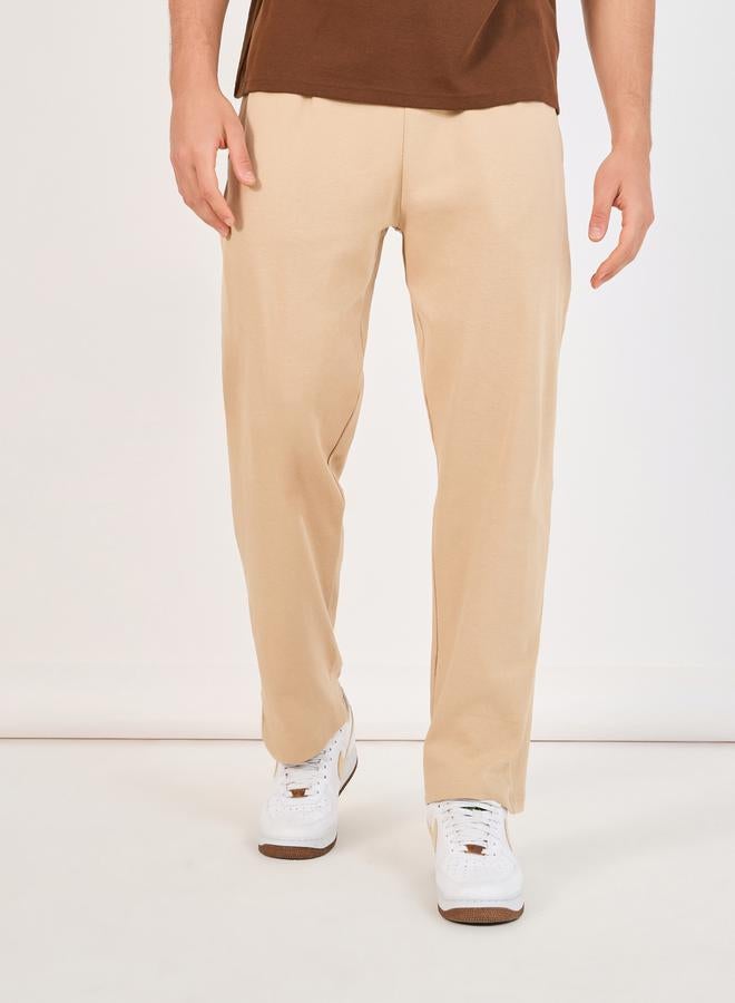 Styli Relaxed Fit Open Hem Interlock Joggers  - Image 1