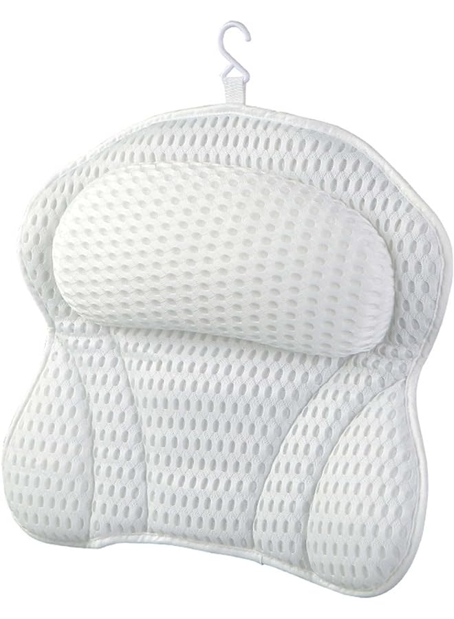 KASTWAVE Pillows 4D Spa Air Mesh Bathtub Pillows For Tub Shower Head Neck Shoulder And Back Support Ergonomic Pillows With 6 Nonslip Strong Suction Cups For Breathable Comfort - Image 1