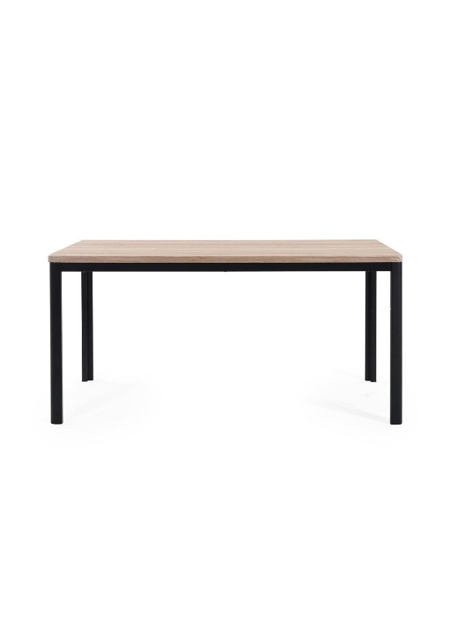 Pan Home Rekker 6 Seater Dining Table - Natural And Black ~ Natural  - Image 5