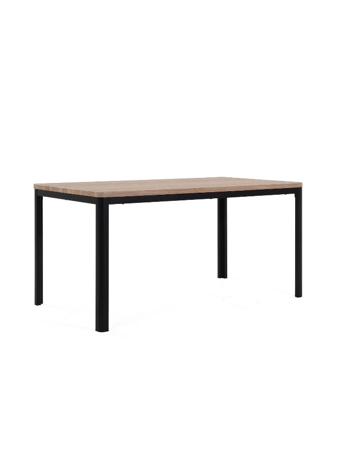 Rekker 6 Seater Dining Table - Natural And Black ~ Natural