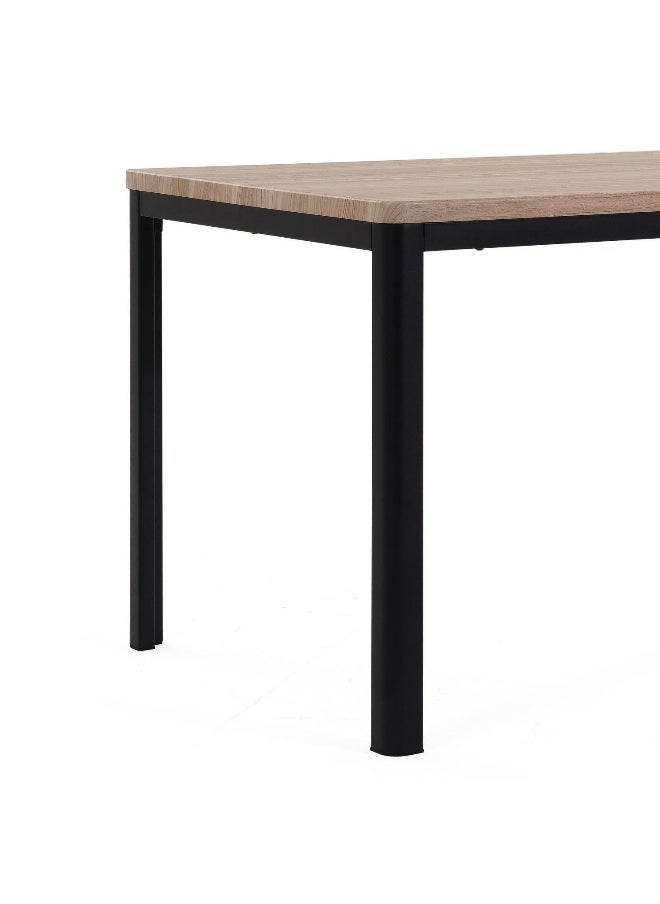 Pan Home Rekker 6 Seater Dining Table - Natural And Black ~ Natural  - Image 4