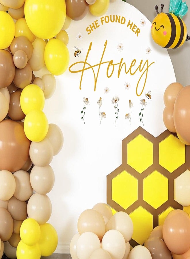 Dvehdbay She Found Her Honey Bridal Shower Decorations - She Found Her Honey Sign, Bee Dasiy Flower Decal for Balloons Arch Backdrop, Bee Bridal Shower Themes, Engagement Wedding Bachelorette Party Supplies - Image 4
