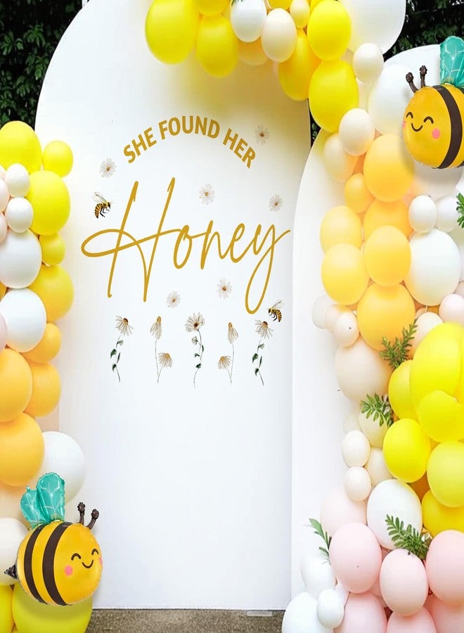Dvehdbay She Found Her Honey Bridal Shower Decorations - She Found Her Honey Sign, Bee Dasiy Flower Decal for Balloons Arch Backdrop, Bee Bridal Shower Themes, Engagement Wedding Bachelorette Party Supplies - Image 3
