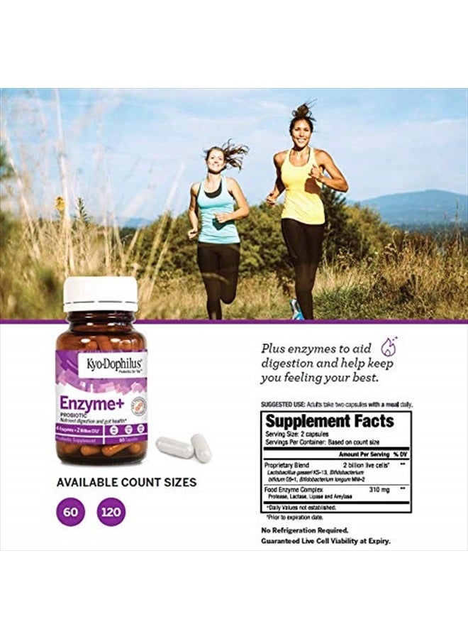 kyolic Kyo-Dophilus Probiotic Plus Enzymes (60-Capsules) - Image 4