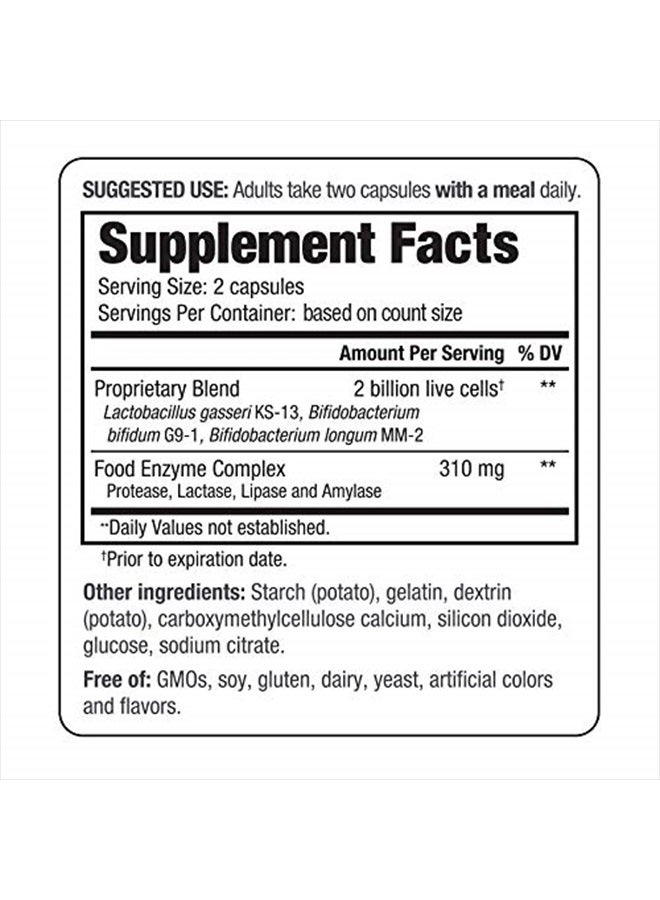 kyolic Kyo-Dophilus Probiotic Plus Enzymes (60-Capsules) - Image 3