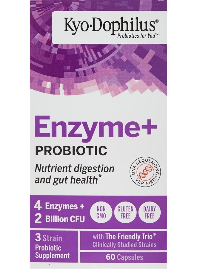 kyolic Kyo-Dophilus Probiotic Plus Enzymes (60-Capsules) - Image 1