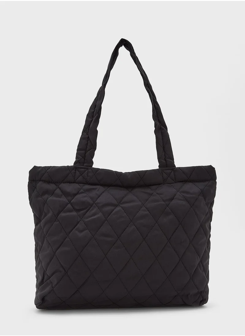 Ginger Quilted Nylon Tote Bag