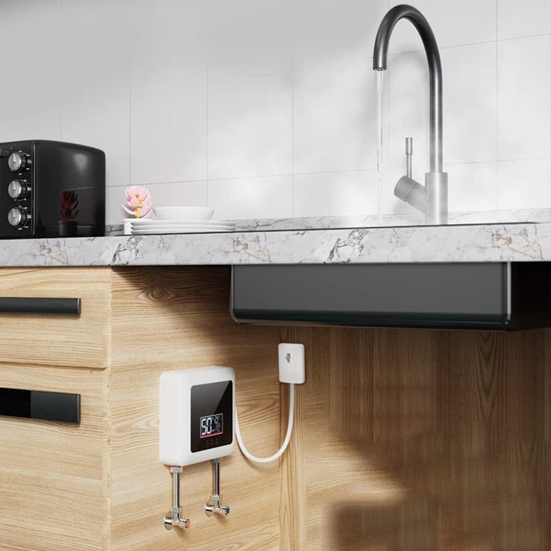 Alisa Electric water heater,Instant Water Heater 7500W Electric Tankless Water Heater Wall-Mounted LED Display Support ermostat Mode/Power Adjustment for Home Kitchen Baroom - Image 3