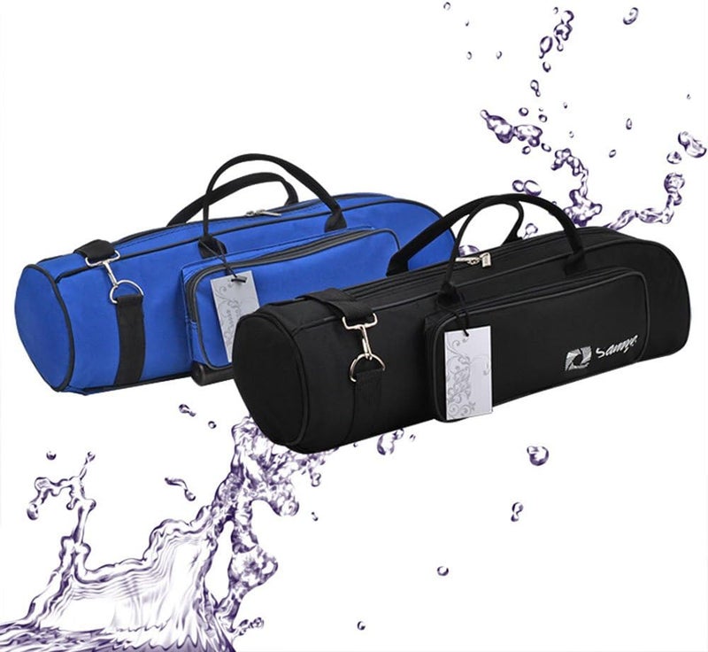 MoonEmbassy Trumpet Gig Bag 600D Water-resistant Oxford Cloth Adjustable Strap with Pocket 5mm Cotton Padded (Blue) - Image 2