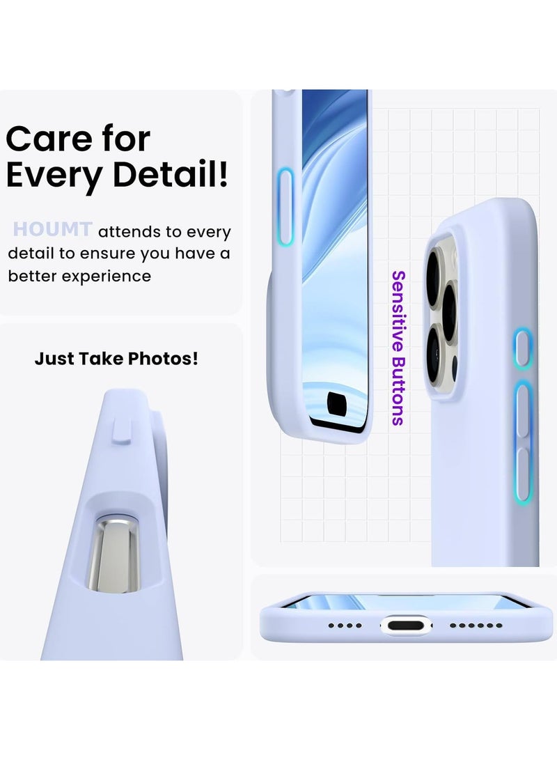 غطاء سيلكون سائل أزرق فاتح لجهاز آيفون 16 برو ماكس - حماية ناعمة مضادة للصدمات من TPU - Image 5